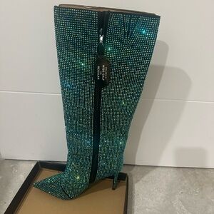 INC International Concepts Sparkling Teal Heeled Boots